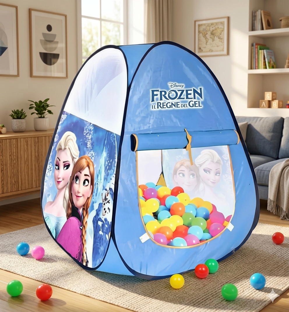 Frozen-Elsa-Anna-Play-Tent Blue Frozen theme tent house for kids